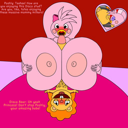 afro anthro areola beak big_areola big_breasts big_penis bow_ribbon breast_play breasts duo erection eye_roll female fur genitals glans hair huge_breasts humanoid_genitalia humanoid_penis hyper hyper_breasts kissing larger_female looking_pleasured male male/female mature_female nipples orange_hair outercourse penis pink_body pink_hair ponytail sex size_difference smaller_male text titfuck wedding_photography yellow_body yellow_fur thegreatdrmax happy_tree_friends disco_bear_(htf) avian bear bird flamingo mammal 1:1 english_text
