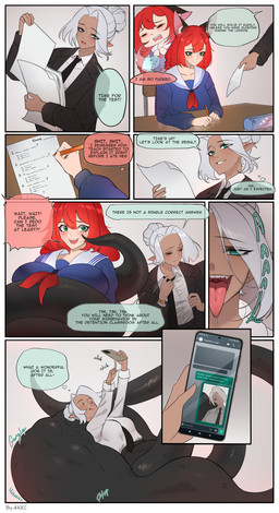 apode belly blue_clothing blue_eyes blue_shirt blue_topwear breasts cellphone clothing duo electronics female female_pred female_prey grey_hair hair legless oral_vore overweight phone red_hair serpentine shirt smartphone speech_bubble split_form text topwear vore 4kkc animal_humanoid canid canid_humanoid canine canine_humanoid draconcopode fox_humanoid humanoid lamia mammal mammal_humanoid reptile scalie snake 2024 absurd_res comic english_text hi_res