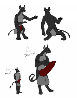 anthro balls barefoot big_balls big_penis claws digitigrade feet genitals huge_balls huge_penis hyper hyper_balls hyper_genitalia hyper_penis imperial_unit knot male navel nude penis smile solo tusks asof_yeun_(artist) asof_yeun mammal 2015 hi_res model_sheet