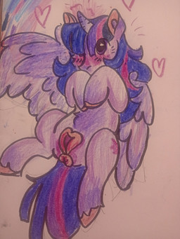 animal_genitalia blush embarrassed equine_genitalia female feral genitals horn vulva wings friendship_is_magic hasbro my_little_pony mythology twilight_sparkle_(mlp) equid equine mammal mythological_creature mythological_equine unicorn winged_unicorn absurd_res hi_res traditional_media_(artwork)