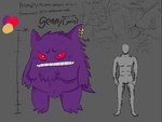 blush breasts duo female genitals male male/female penis piercing plump_labia purple_body pussy red_eyes slightly_chubby smile discodemon nintendo pokemon genny_(discodemon) generation_1_pokemon gengar pokemon_(species)