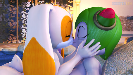 anthro breast_squish breasts butt duo eyelashes eyes_closed female female/female hand_on_face happy hot_spring kiss_on_lips kissing lips long_eyelashes nude nude_female plant squish thick_lips water countersfm sega sonic_the_hedgehog_(series) sonic_x cosmo_the_seedrian cream_the_rabbit elemental_creature flora_fauna humanoid lagomorph leporid mammal rabbit seedrian 16:9 3d_(artwork) digital_media_(artwork) hi_res widescreen