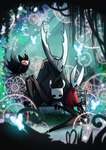 2_horns ambiguous_gender bandage bench black_eyes cloak clothing flying group horn larger_ambiguous looking_at_another on_bench one_eye_obstructed outside plant red_clothing shadow sitting sitting_on_bench size_difference white_head wings kishi_zero_1 hollow_knight team_cherry grimmchild_(hollow_knight) hollow_knight_(character) hornet_(hollow_knight) the_knight_(hollow_knight) arthropod butterfly insect lepidopteran vessel_(species) absurd_res hi_res female_(lore) half_sister_(lore) sibling_(lore) sister_(lore)