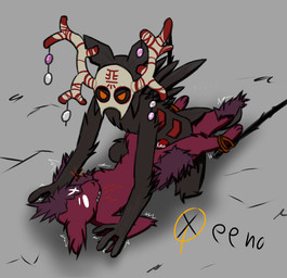 bodily_fluids cum cum_in_vagina cum_inside dominant dominant_male duo facial_scar female female_penetrated feral fighting_back forced from_front_position fur gem genital_fluids genitals grey_body grey_fur hate_sex lying male male/female mask mature_female missionary_position motion_lines on_back pearl_(gem) pearl_(rain_world) penetration penis rape red_body red_fur restrained restrained_arms restrained_legs restraints rivals rope scar sex shaking struggling tail trembling until_they_like_it vaginal vaginal_penetration vulva xeeno rain_world videocult artificer_(rain_world) chieftain_scavenger scavenger_(rain_world) slugcat