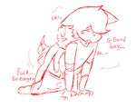 all_fours anthro anthro_on_feral anthro_penetrated bestiality blush bodily_fluids bottomwear bottomwear_down breath clothed clothing doggystyle drooling duo ears_down feral feral_penetrating feral_penetrating_anthro from_behind_position good_boy looking_pleasured male male/male mounting panting pants pants_down partially_clothed penetration pivoted_ears saliva sex tail tail_motion tailwag text young young_male young_penetrated young_penetrating ssdh salty_(ssdh) canid canine canis domestic_cat domestic_dog felid feline felis mammal digital_media_(artwork) line_art