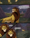 annoyed balls cave comic dialogue disney english_text fan_character feral first_page fur genitals hi_res looking_up malaika4 male paws pride_rock pridelands raining sky solo speech_bubble text the_lion_king venvatio wet wet_body wet_fur zilvus