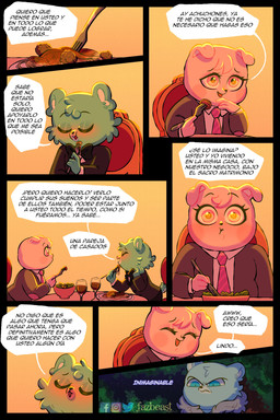 alcohol anthro beverage biped blue_body blue_eyes blue_fur blush bow_tie clothing container cup cutlery dialogue dinner drinking_glass eavesdropping food fork formal_clothing formal_wear fur glass glass_container glass_cup kitchen_utensils male meatball necktie pasta pink_body pink_fur romantic romantic_couple salad spaghetti suit text tools wine wine_glass fazbeast unicorn_wars achuchones_(unicorn_wars) azulin_(unicorn_wars) gordi_(unicorn_wars) bear mammal 2023 absurd_res comic hi_res spanish_text translated