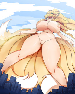 amber_eyes angry areola big_breasts big_tail breasts city curvy_figure dipstick_ears dipstick_tail ear_markings facial_markings female fluffy fluffy_tail genitals hair head_markings huge_breasts humanoid_genitalia humanoid_hands humanoid_vulva light_body light_skin long_hair macro macro_female markings monotone_hair multi_tail multicolored_ears navel nipples nude orange_hair pink_areola pink_nipples sky solo standing tail tail_markings thick_tail thick_thighs voluptuous vulva whisker_markings wide_hips dragoontequila_(artist) animal_humanoid canid canid_humanoid canine canine_humanoid fox fox_humanoid humanoid mammal mammal_humanoid 4:5 absurd_res hi_res
