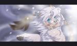 black_bars blue_nose feral fur hair horn paws solo white_body white_fur white_hair rikitoka