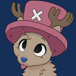 anthro antlers black_eyebrows black_eyes blowing_raspberries blue_nose brown_antlers brown_body brown_fur clothing eyebrows fur hat head_tuft headgear headwear horn looking_up male neck_tuft pink_clothing pink_hat pink_headwear pink_tongue simple_background solo tongue tongue_out top_hat transparent_background tuft wearing_hat feve one_piece tony_tony_chopper deer mammal new_world_deer reindeer 1:1 2026 alpha_channel animated headshot_portrait icon portrait