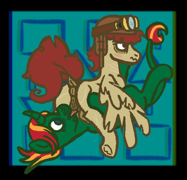 anus bodily_fluids cunnilingus duo female female/female feral genital_fluids genitals horn oral sex vaginal vaginal_fluids vulva wings katkitt_e hasbro my_little_pony mythology equid equine horse mammal mythological_creature mythological_equine pegasus pony unicorn