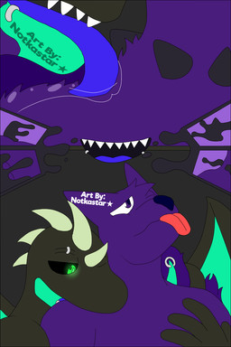 animated_gif anthro bite blinking breathing duo glowing glowing_eyes horn male male/male neck_bite wings conditional_dnp notkastar mythology grape_(notkastar) jack_dragon_(notkastar) canid canine dragon mammal mythological_creature mythological_scalie scalie 2:3 animated animated_comic comic hi_res high_framerate multiple_scenes short_playtime