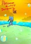 ambiguous_gender blue_body bubble cloud day glistening grass orange_sky outside paws plant red_text reflection rock sea shadow sitting sky solo sun sunset tail text water water_reflection sawlamander nintendo pokemon pokemon_mystery_dungeon spike_chunsoft generation_4_pokemon pokemon_(species) riolu 2024 cover cover_art digital_media_(artwork) english_text