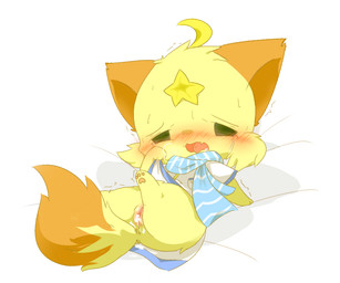 bed_sheet bedding blue_scarf blush bodily_fluids brown_body brown_fur cheek_tuft clothed clothing facial_tuft female fur genital_fluids kemono orgasm scarf semi-anthro solo tuft yellow_body yellow_fur young deaic yuexiaoxin_(deaic) canid canine fox mammal 2016 6:5