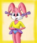 babs_bunny camel_toe female kintarothomouse lagomorph panties rabbit raised_skirt solo tiny_toon_adventures tiny_toons underwear upskirt warner_brothers
Rating: Questionable
Score: 0
User: kintarothemouse
Date: November 14, 2013