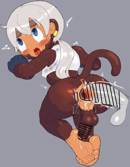 ahegao anthro blush breasts clothing crossgender disembodied_penis duo ear_piercing ftg_crossgender fti_crossgender genitals gloves gynomorph gynomorph/male gynomorph_penetrated hair handwear intersex intersex/male intersex_penetrated looking_pleasured male male_penetrating male_penetrating_gynomorph male_penetrating_intersex mostly_nude nipple_outline penetration penis penis_size_difference piercing ponytail precum_on_foot sex shirt tank_top topwear translucent translucent_penis man0. bloons_tower_defense ninja_kiwi admiral_brickell haplorhine mammal monkey primate 2023 censored hi_res