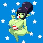 american_flag_bikini big_breasts bikini biped blue_background breasts cleavage clothed clothing female flag_bikini green_body huge_breasts humanoid_pointy_ears looking_at_viewer not_furry pointy_ears short_stack simple_background solo swimwear thick_thighs two-piece_swimsuit iggy_bomb goblin humanoid 1:1 absurd_res hi_res