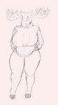 anthro antlers belly big_belly big_breasts blush bra breasts clothed clothed_anthro clothed_female clothing clothing_lift cloven_hooves female front_view hooves horn huge_breasts looking_at_viewer looking_down nipples pantsless simple_background smile solo standing sweater sweater_lift thick_thighs topwear underwear white_background mcdoogiy gerry_(mcdoogiy) deer mammal moose new_world_deer 2023 animated black_and_white digital_drawing_(artwork) digital_media_(artwork) full-length_portrait monochrome portrait short_playtime sketch