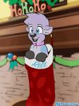 anthro clothing collar detailed_background fur holidays legwear male solo stockings swinging tail tail_motion tailwag young young_anthro blankieplush christmas ritt_(character) mammal mustelid otter 2018 2d_animation 3:4 animated digital_media_(artwork) short_playtime