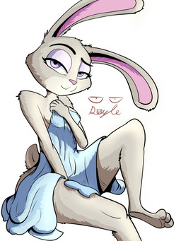 anthro bedding bedroom_eyes blanket blanket_only breasts eyeshadow female fur grey_body grey_fur makeup multicolored_body multicolored_fur narrowed_eyes nipple_outline purple_eyes seductive small_breasts solo two_tone_body two_tone_fur doylecoati disney zootopia judy_hopps lagomorph leporid mammal rabbit 2021 3:4 digital_media_(artwork) hi_res