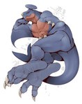 anthro claws feet foot_fetish foot_focus hindpaw male paws pose soles solo toes kredri nintendo pokemon garchomp generation_4_pokemon pokemon_(species) hi_res