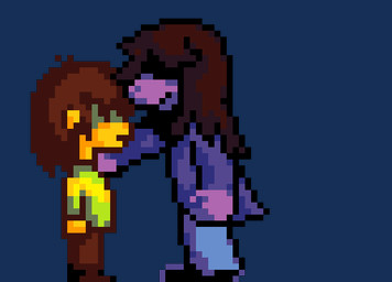 anthro anthro_pred belly big_belly bodily_fluids brown_hair burping burping_up_clothing burping_up_object clothed clothing duo female female_on_human female_pred footwear hair hand_on_belly huge_belly human_on_anthro human_prey hyper hyper_belly interspecies jacket licking licking_lips licking_own_lips long_hair looking_at_another looking_down male male/female male_on_anthro male_prey navel neck_bulge open_mouth oral_vore saliva same_size_vore self_lick shirt shoes side_view smile swallowing teeth tongue tongue_out topwear violence vore walking yellow_body yellow_teeth retrobelly deltarune undertale_(series) kris_dreemurr susie_(deltarune) human mammal reptile scalie animated digital_media_(artwork) pixel_(artwork) pixel_animation