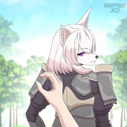 ambiguous_gender annoyed anthro arm_grab armor cleavage_cutout cutout dark_humor duo female first_person_view forest helpless humor imminent_pain inner_ear_fluff involuntary_reflex looking_at_viewer music nose_rubbing peril plant purple_eyes shaking smile solo sudden tree trembling tuft unimpressed bepysxd snoot_challenge lora_(bepysxd) canid human mammal 1:1 animated meme short_playtime sound video