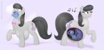 duo feet_first female feral head_in_mouth internal musical_note musical_symbol neck_bulge oral_vore partially_inside simple_background symbol vore augustbebel friendship_is_magic hasbro my_little_pony octavia_(mlp) equid equine horse mammal pony hi_res