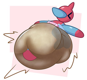 ambiguous_gender beak blue_beak blue_body blue_tail clothed clothing diaper diaper_only excessive_feces eyes_closed feces feral floating geometric_background gloves_(marking) head_horn horn hyper hyper_feces hyper_soiling markings multicolored_body pooping red_body red_tail reflective_body simple_background soiled_diaper soiling soiling_diaper solo striped_markings striped_tail stripes tail tail_markings topless two_tone_body two_tone_tail unclean_diaper used_diaper wearing_diaper vladigaunt nintendo pokemon generation_4_pokemon pokemon_(species) porygon-z hi_res