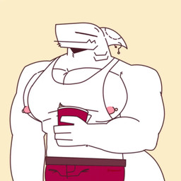 anthro beverage big_muscles big_pecs biped bite_mark bite_mark_on_fin black_sclera body_size_growth bottomwear bouncing_pecs clothed clothing container cup fin fin_piercing furgonomic_piercing furgonomics gills growth holding_beverage holding_object huge_pecs human_to_anthro male muscle_growth muscular muscular_anthro muscular_male nipple_piercing nipples open_mouth pec_expansion pecs pecs_growth piercing revealing_shirt revealing_tank_top shirt shorts size_transformation skimpy solo species_transformation stubble tail tail_growth tank_top text topwear transformation white_body yellow_eyes skykdotidot daniel_(skykdotidot) aquatic fish human mammal shark werecreature werefish wereshark 1:1 2025 animated english_text hi_res high_framerate no_sound short_playtime video