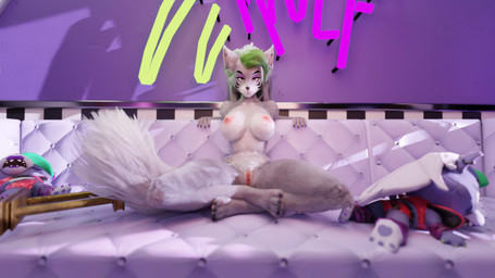 bedroom_eyes big_breasts breasts crossed_legs female fluffy fluffy_tail fur furniture genitals looking_at_viewer narrowed_eyes nipples nude seductive sofa solo tail toy vulva mereo furromantic_(modeler) five_nights_at_freddy's five_nights_at_freddy's:_security_breach scottgames steel_wool_studios roxanne_wolf canid canine canis mammal wolf 16:9 2026 3d_(artwork) digital_media_(artwork) hi_res widescreen
