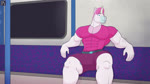 abs anthro becoming_erect big_penis biped bottomwear circumcised clothed clothing erection fur genitals glans hair horn huge_penis humanoid_genitalia humanoid_penis inside_train male male_anthro muscular muscular_anthro muscular_male nipple_outline pecs penis penis_poking_out penis_through_leghole pink_hair public public_erection public_exposure public_transportation shirt shorts solo subway topwear train vehicle white_body white_fur unibro_pi mythology unibro_pi_(character) equid equine mammal mythological_creature mythological_equine unicorn 16:9 2d_animation animated digital_media_(artwork) frame_by_frame hi_res no_sound short_playtime webm widescreen