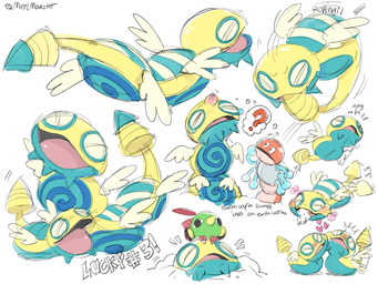 ambiguous_gender biting_own_tail bodily_fluids eating_fruit embarrassed eyes_closed face_squish group happy open_mouth simple_background squish tail tail_motion tailwag tears text white_background wounded merrimonster nintendo pokemon avian bird dunsparce generation_2_pokemon natu pokemon_(species) 2025 4:3 english_description english_text hi_res
