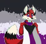 anthro asexual_pride_colors flag flag_(object) kit_(lemonfox) lgbt lgbt_pride male pride_color_flag pride_colors rainbow_flag rainbow_pride_flag rainbow_symbol solo lgbt_pride_month xfotzy canid canine felid feline fox hybrid mammal true_fox