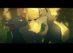 animated bear canine female fox french_kissing interspecies kissing male mammal tongue wolf yacopyrex
Rating: Questionable
Score: 6
User: burninghair
Date: July 11, 2011