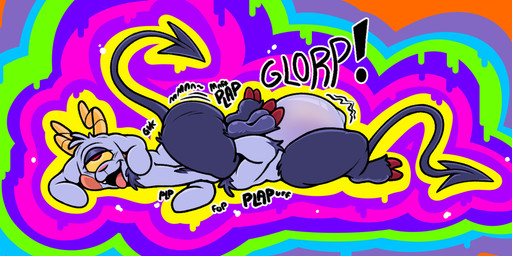 1_eye 2_horns abstract_background anthro balls belly big_balls big_belly big_butt big_penis blush bodily_fluids butt cloven_hooves cum cum_inflation cum_inside duo floppy_ears fur genital_fluids genitals hooves horn huge_balls huge_penis humanoid_genitalia humanoid_penis hyper hyper_genitalia inflation male male/male nude onomatopoeia open_mouth penis purple_body purple_fur purple_skin purple_tail red_eyes red_hooves selfcest simple_background sound_effects spade_tail square_crossover tail teeth text thick_thighs tongue tuft vein veiny_penis wide_hips yellow_horn yellow_sclera 1mp bovid caprine caprine_demon demon imp mammal 2025 artist_name digital_drawing_(artwork) digital_media_(artwork) english_text shaded signature