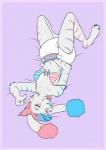 anthro bottomwear breasts clean_diaper clothed clothing diaper female hand_in_diaper hand_in_underwear looking_at_viewer solo underwear wearing_diaper dracky lagomorph mammal