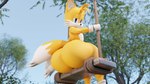 anthro big_butt butt looking_at_viewer male nude nude_anthro nude_male sitting solo swing aidenz sega sonic_the_hedgehog_(series) miles_prower canid canine fox mammal 16:9 2024 3d_(artwork) 4k absurd_res digital_media_(artwork) hi_res widescreen