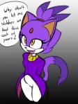 anthro assertive dialogue female fur gradient_background hair inviting propositioning purple_body purple_fur purple_hair simple_background solo suggestive text white_body white_fur yellow_eyes biffalo third-party_edit sega sonic_the_hedgehog_(series) blaze_the_cat domestic_cat felid feline felis mammal 3:4 color_edit colored english_text