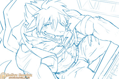 chair furniture high-angle_view looking_at_viewer male patreon_logo patreon_username sitting smile solo text sollyz mythology patreon moner dragon mythological_creature mythological_scalie scalie 2019 digital_drawing_(artwork) digital_media_(artwork) sketch url