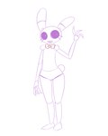 3_fingers anthro bow_tie buckteeth claws dark_eyes eyelashes female fingers machine purple_body simple_background solo teeth stitchwool five_nights_at_freddy's scottgames bonnie_(fnaf) weaver_bonnie animatronic lagomorph leporid mammal rabbit robot 2024 4:5 absurd_res digital_media_(artwork) hi_res