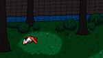 female feral garden sleeping solo cr1m7 nintendo pokemon generation_3_pokemon latias legendary_pokemon pokemon_(species) 16:9 animated digital_media_(artwork) hi_res pixel_(artwork) pixel_animation short_playtime widescreen