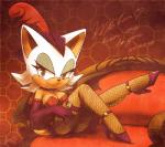 anthro big_breasts breasts cleavage clothed clothing female looking_at_viewer smile solo nancher sega sonic_the_hedgehog_(series) rouge_the_bat bat mammal 2014