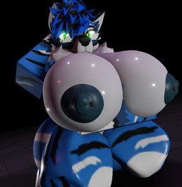 anthro azure_wolf big_breasts big_butt breasts butt female huge_breasts huge_butt huge_thighs nipple_piercing nipples piercing solo thick_thighs furkobayashi roblox tanami_yamaguchi canid canine canis mammal robloxian wolf 3d_(artwork) digital_media_(artwork) hi_res