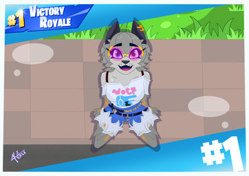 anthro clothed clothing eyelashes eyeshadow eyewear facewear female gaming glasses hair makeup simple_background solo tail text wearing_glasses silvervlogs epic_games fortnite fortnite:_battle_royale wolfie_(fortnite) animal_humanoid canid canine canis humanoid mammal mammal_humanoid wolf absurd_res artist_name digital_media_(artwork) hi_res huge_filesize