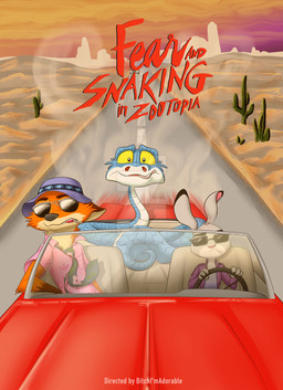 anthro car clothing desert driving eyewear female feral fur grey_body grey_fur group hat headgear headwear male orange_body orange_fur parody pointy_ears rabbit_ears sunglasses trio vehicle yellow_eyes bitchimadorable disney fear_and_loathing_in_las_vegas zootopia gary_de'snake judy_hopps nick_wilde canid canine european_rabbit fox lagomorph leporid mammal oryctolagus pit_viper rabbit red_fox reptile scalie snake true_fox viper hi_res
