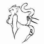 anthro balls big_butt breasts butt female female_penetrated fur genitals looking_back looking_pleasured male male/female male_penetrating nude penetration penis raised_tail sex simple_background smile solo tail tail_grab tail_motion tailwag white_background katla_(artist) domestic_cat felid feline felis mammal animated digital_media_(artwork) hi_res short_playtime sketch