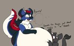 after_vore anthro belly belly_grab belly_hug big_belly big_tail burp_cloud burping conditional_dnp dialogue digestion dragon duo eyes_closed fur furred_dragon furred_scalie hi_res horn huge_belly hyper hyper_belly imminent_disposal imp implied_scat male male/male milo_(verdantphysician) multiple_prey mythological_creature mythological_scalie mythology obese overweight raised_tail scalie small_wings smile sound_effects tail teasing thick_tail verdantphysician vore wings