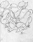 accessory anthro breast_lick breast_play breasts butt butt_grab clothing duo female female_on_top gloves hand_on_butt handwear headband licking male male/female on_top penetration plant raised_tail sex tail tongue tongue_out tree vaginal vaginal_penetration wings ctw36 mythology tiny_toon_adventures warner_brothers gogo_dodo sphinx_(tta) avian bird columbid dodo felid mammal mythological_creature mythological_sphinx recently_extinct_species monochrome