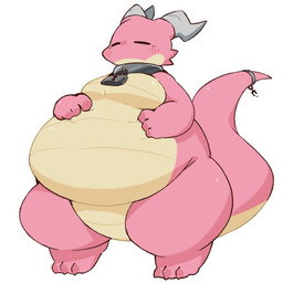 anthro belly big_belly blush collar countershade_face countershade_tail countershade_torso countershading eyes_closed grey_horn horn kemono lock male moobs mouthless multicolored_body obese obese_anthro obese_male overweight overweight_anthro overweight_male padlock padlocked_collar pink_body pink_scales scales simple_background solo standing tail tan_body tan_countershading thick_thighs two_tone_body white_background ra_tenpu mythology dragon mythological_creature mythological_scalie scalie 1:1 2020 full-length_portrait portrait